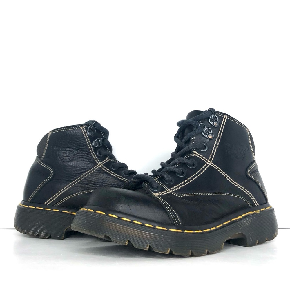Vintage Dr Martens Made In England 8A07 Lowtop Lace Up Boots Women’s 7 Shoes - Picture 1 of 12